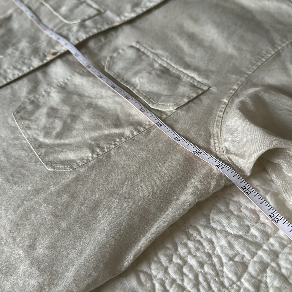 J. Crew Cotton Button Down Soft Gold Metallic Ivo… - image 5